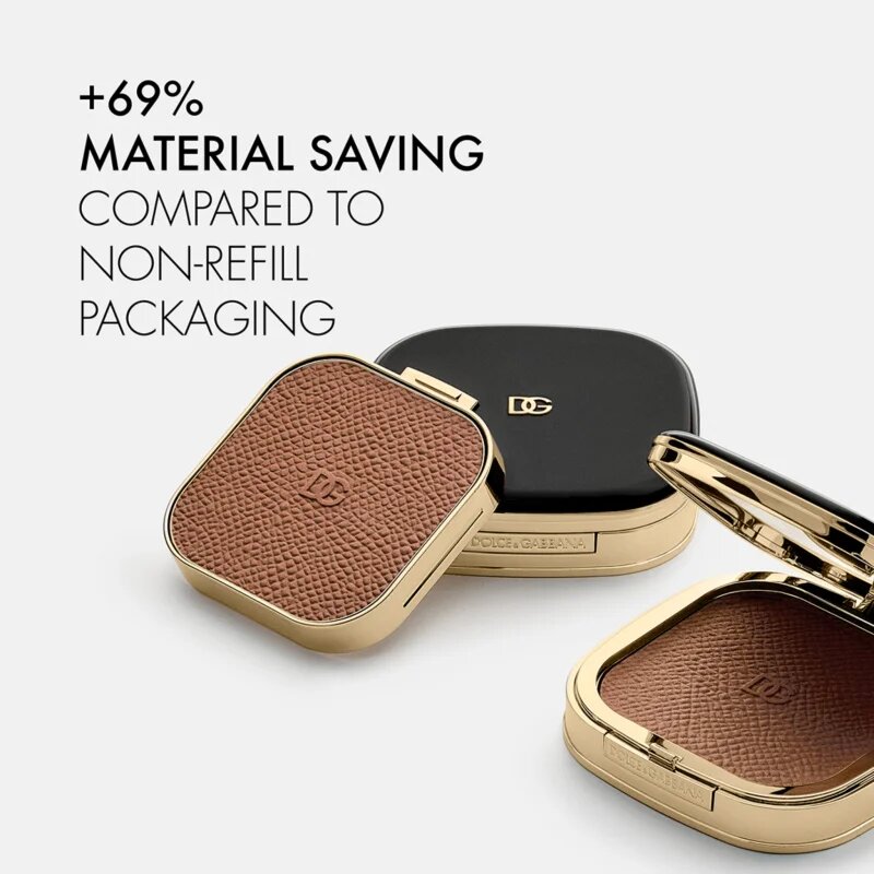 Dolce&Gabbana Classic Face&Eyes Match bronzer nadomestno polnilo odtenek 02 Light Medium - Warm Neutral-toned Dark Beige 14 g