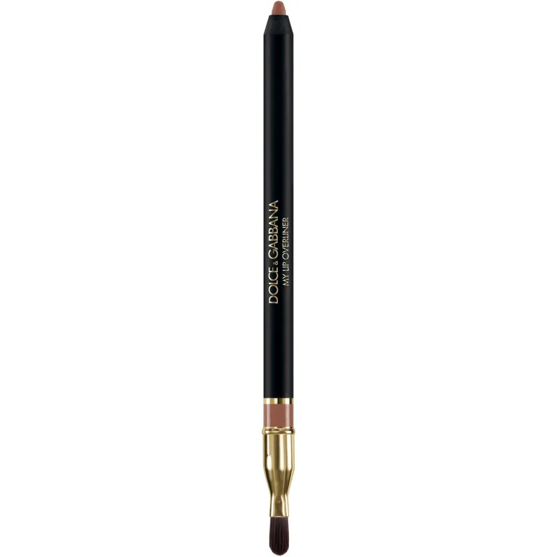 Dolce&Gabbana Classic My Lip Overliner svinčnik za ustnice s čopičem odtenek 02 My Brownie Nude - Soft Brown Nude 1.2 g