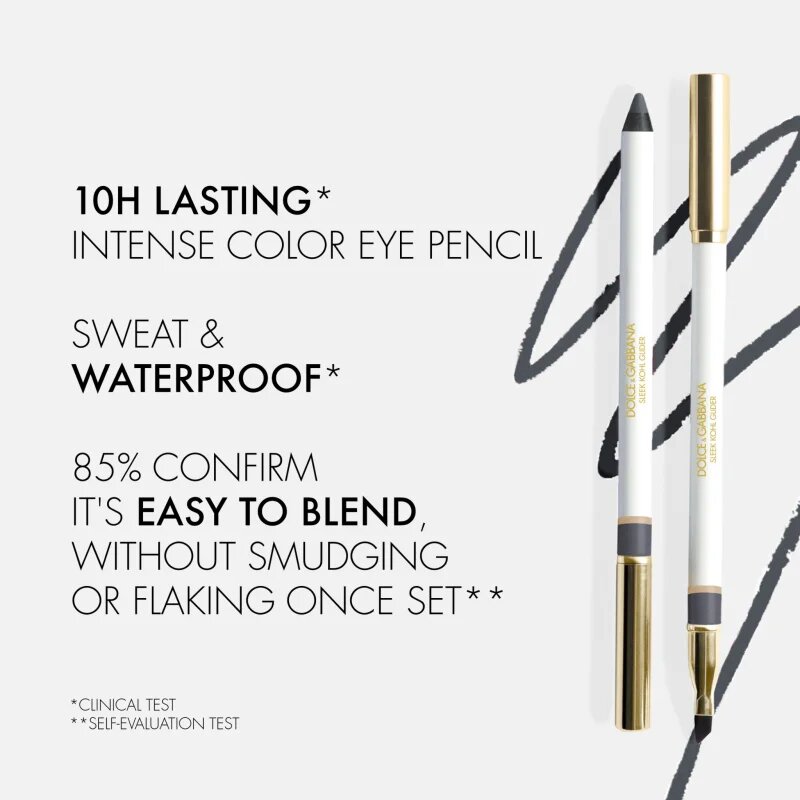 Dolce&Gabbana Classic Sleek Kohl Glider svinčnik za oči s čopičem odtenek 06 Metallic Steel - Blue Toned Metallic Silver Grey 1.2 g