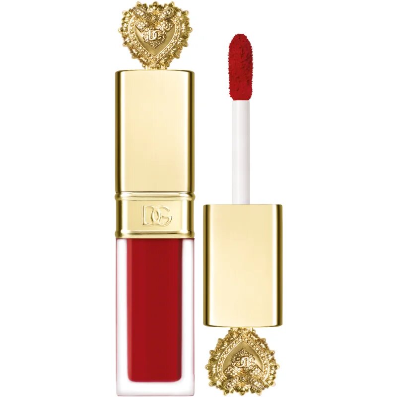Dolce&Gabbana Flawless Everkiss Liquid Lip Mini mat tekoča šminka odtenek 405 Devotion - Perfect Vibrant Red 3 ml