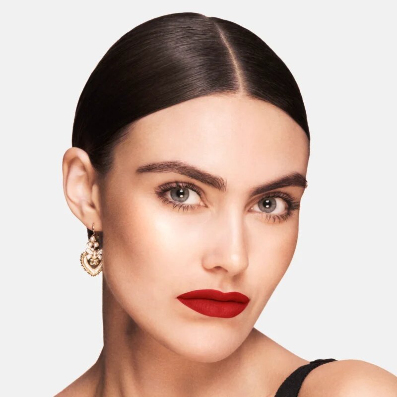 Dolce&Gabbana Flawless Everkiss Liquid Lip Mini mat tekoča šminka odtenek 405 Devotion - Perfect Vibrant Red 3 ml
