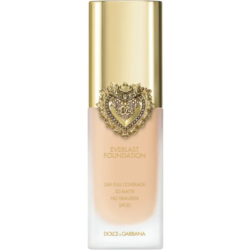 Dolce&Gabbana Flawless Everlast Foundation intenzivni prekrivni tekoči puder z dolgoobstojnim učinkom SPF 20 odtenek 06W LIGHT 27 ml