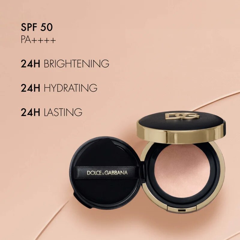 Dolce&Gabbana Fresh Rose Glow Cushion Refill posvetlitveni in vlažilni tekoči puder nadomestno polnilo odtenek 3C 15 g