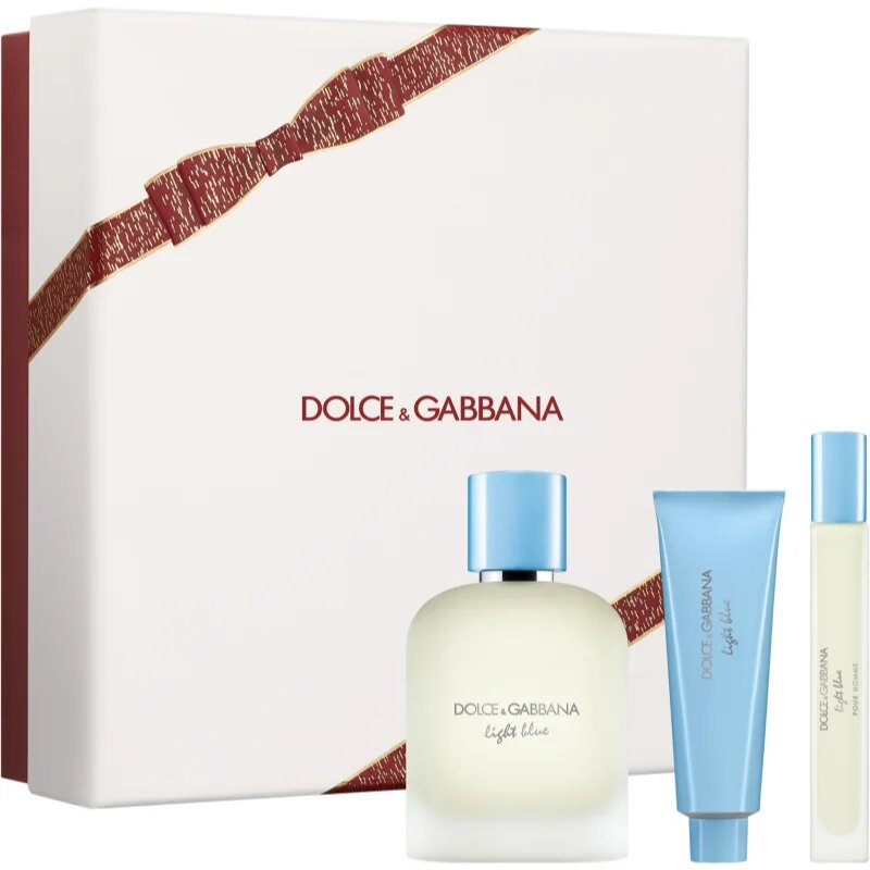 Dolce&Gabbana Light Blue Pour Homme EDT Trio Gift Set darilni set za moške
