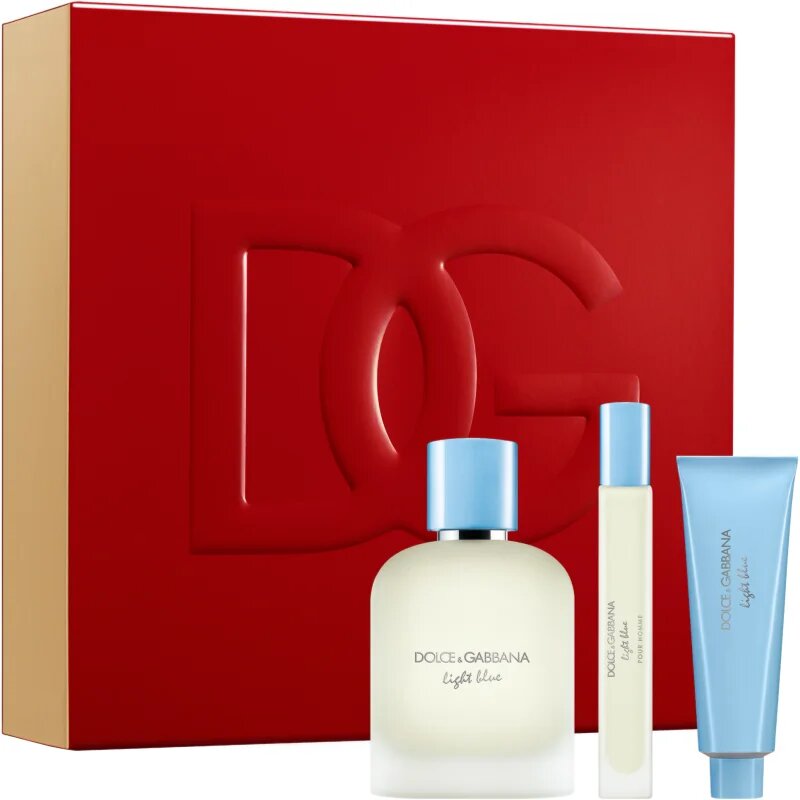 Dolce&Gabbana Light Blue Pour Homme EDT Trio Gift Set darilni set za moške