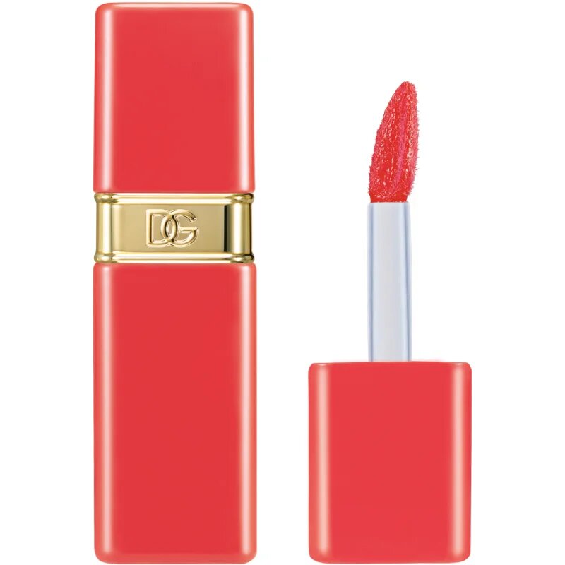 Dolce&Gabbana Rose Dew Lip Bite dolgoobstojna tekoča šminka z vlažilnim učinkom odtenek 03 Fizzy Coral - Soft Coral 6 ml