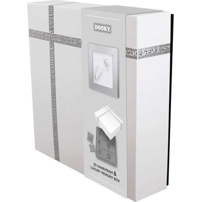 Dooky Luxury Memory Box 3D Handprint set za odtis dojenčkovih dlani in stopal 1 kos