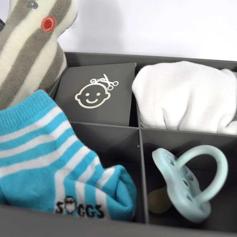 Dooky Luxury Memory Box Double Frame Handprint set za odtis dojenčkovih dlani in stopal 1 kos