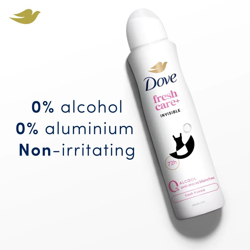 Dove 0% ALU Invisible Care antiperspirant v pršilu brez aluminija 150 ml