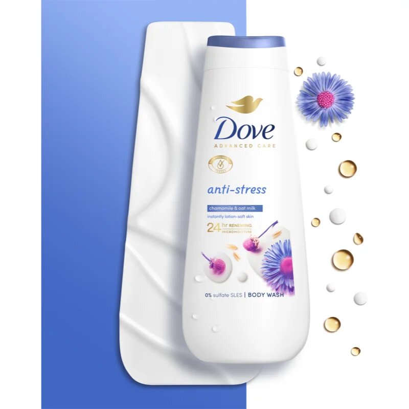 Dove Advanced Care Antistress vlažilen gel za prhanje 225 ml