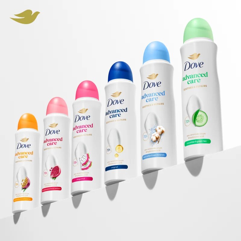 Dove Advanced Care Fresh Cotton and Sea Minerals antiperspirant pršilo 150 ml