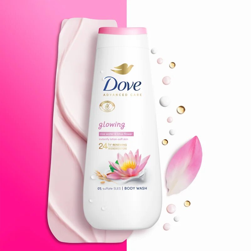 Dove Advanced Care Glowing vlažilen gel za prhanje 225 ml