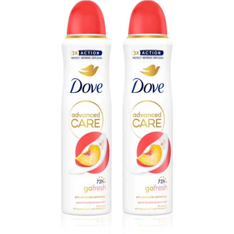 Dove Advanced Care Peach & White Blossom dezodorant pršilo