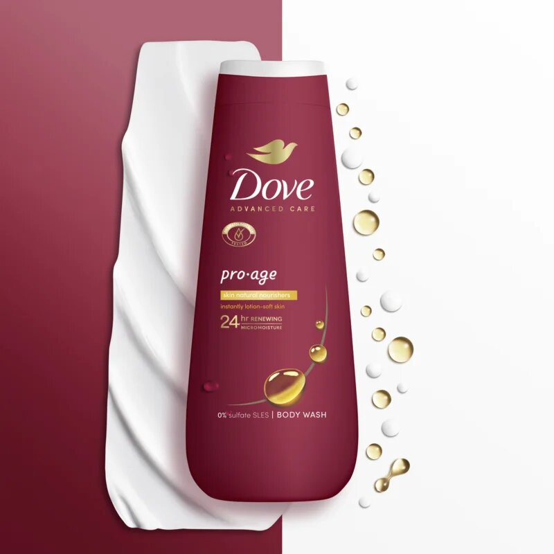 Dove Advanced Care Pro Age vlažilen gel za prhanje 400 ml