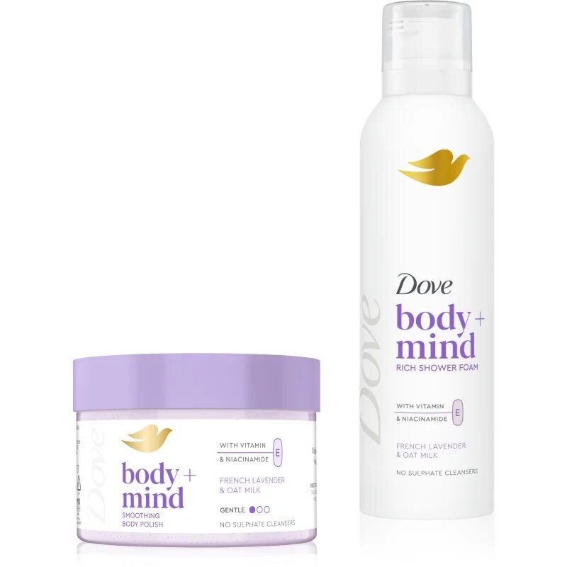 Dove Body+Mind French Lavender & Oat Milk set za telo