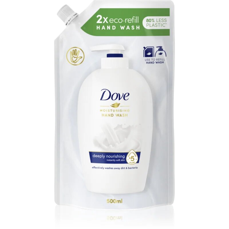 Dove Deeply Nourishing tekoče milo nadomestno polnilo 500 ml