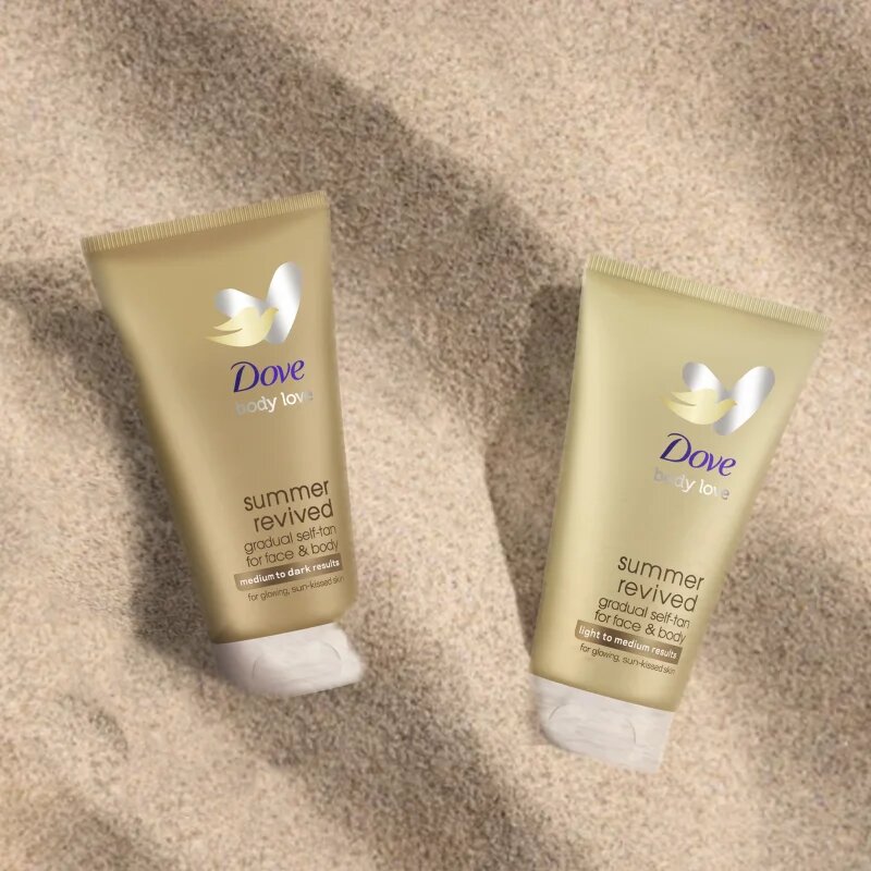 Dove DermaSpa Summer Revived samoporjavitveni losjon za obraz in telo odtenek Fair 75 ml
