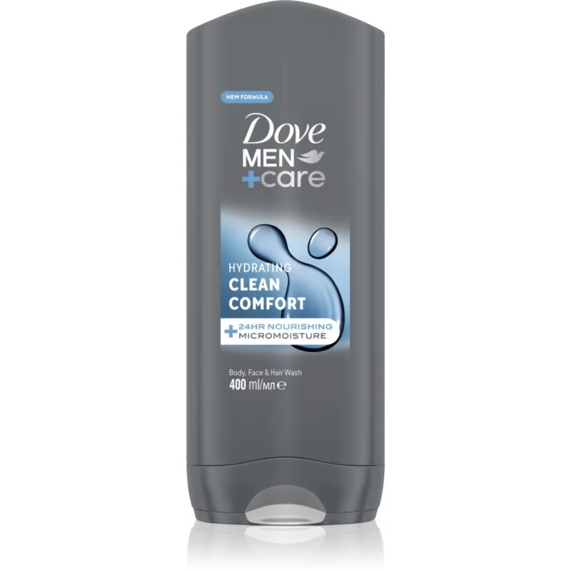 Dove Men+Care Clean Comfort gel za prhanje za obraz telo in lase 400 ml