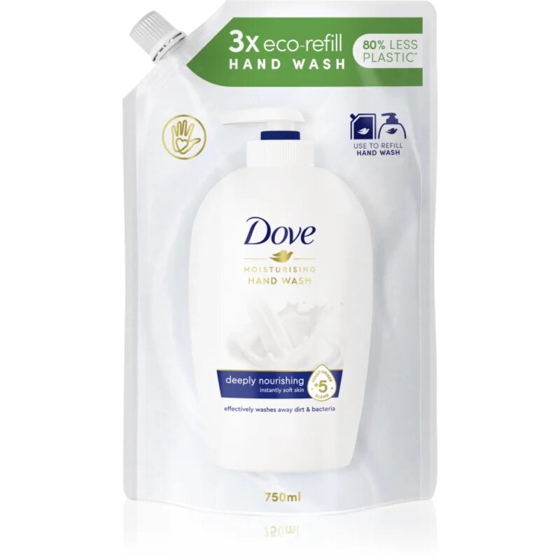 Dove Moisturizing Hand Wash Deeply Nourishing tekoče milo nadomestno polnilo 750 ml