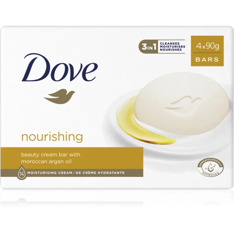 Dove Nourishing Argan kremasta tableta za umivanje 4x90 g