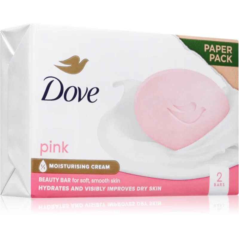 Dove Pink kremasta tableta za umivanje 2x90 g