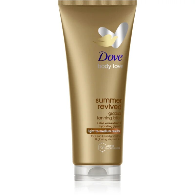 Dove Sunless Tan samoporjavitveni losjon za telo odtenek Fair to Medium 200 ml