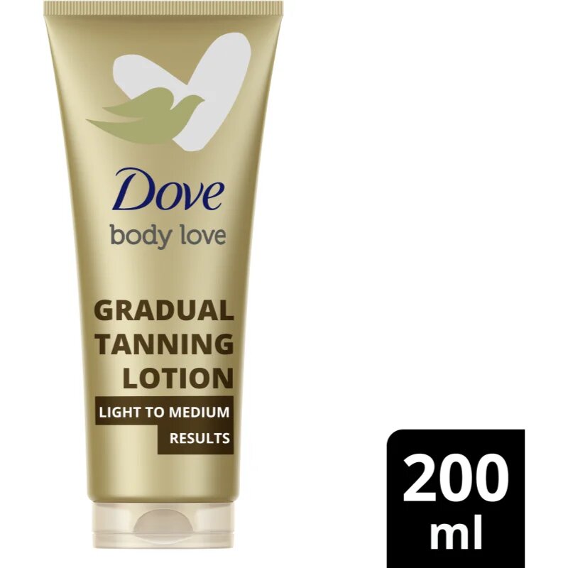Dove Sunless Tan samoporjavitveni losjon za telo odtenek Fair to Medium 200 ml