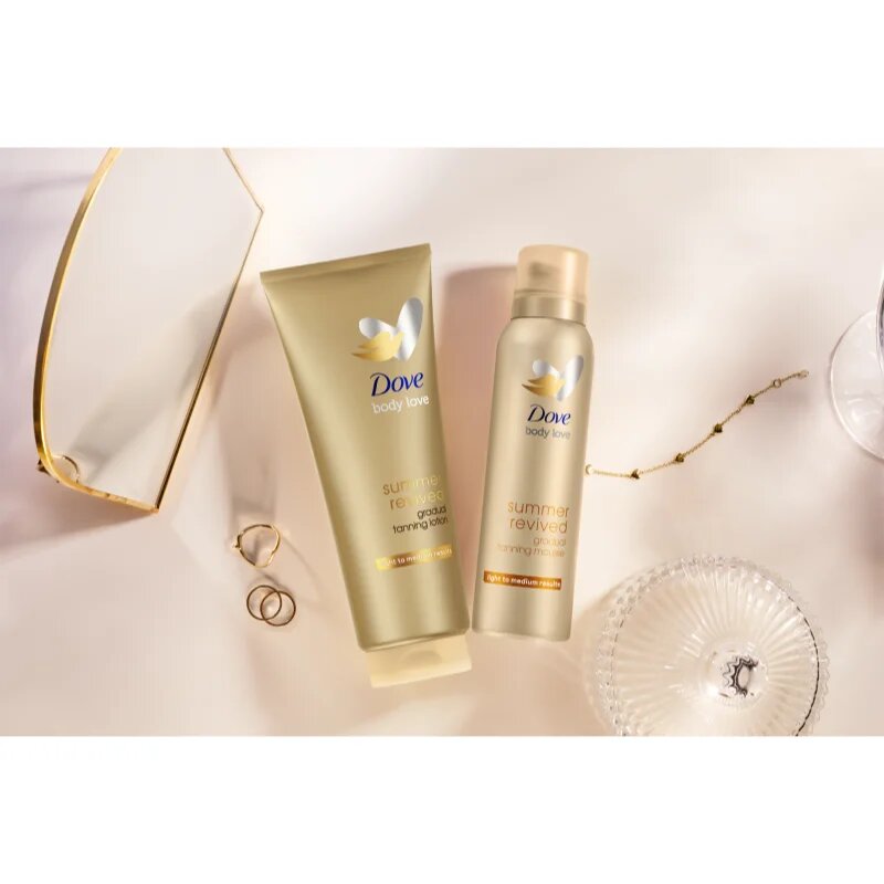 Dove Sunless Tan samoporjavitveni losjon za telo odtenek Fair to Medium 200 ml