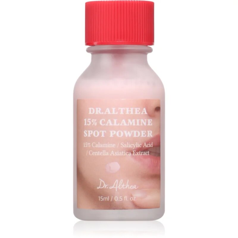 Dr. Althea 15% Calamine Spot Powder lokalna nega proti aknam s pomirjajočim učinkom 15 ml