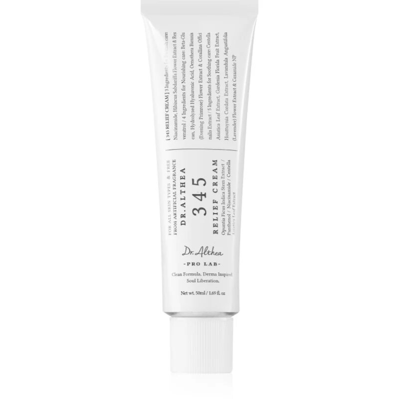 Dr. Althea 345 Relief Cream pomirjajoča in hranilna krema za občutljivo kožo 50 ml