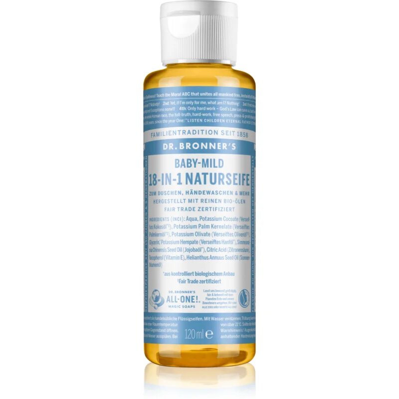 Dr. Bronner’s Baby-Mild tekoče univerzalno milo brez dodanih dišav 120 ml
