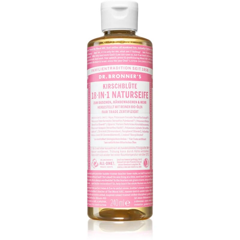 Dr. Bronner’s Cherry Blossom 18-in-1 Liquid Soap tekoče univerzalno milo 240 ml