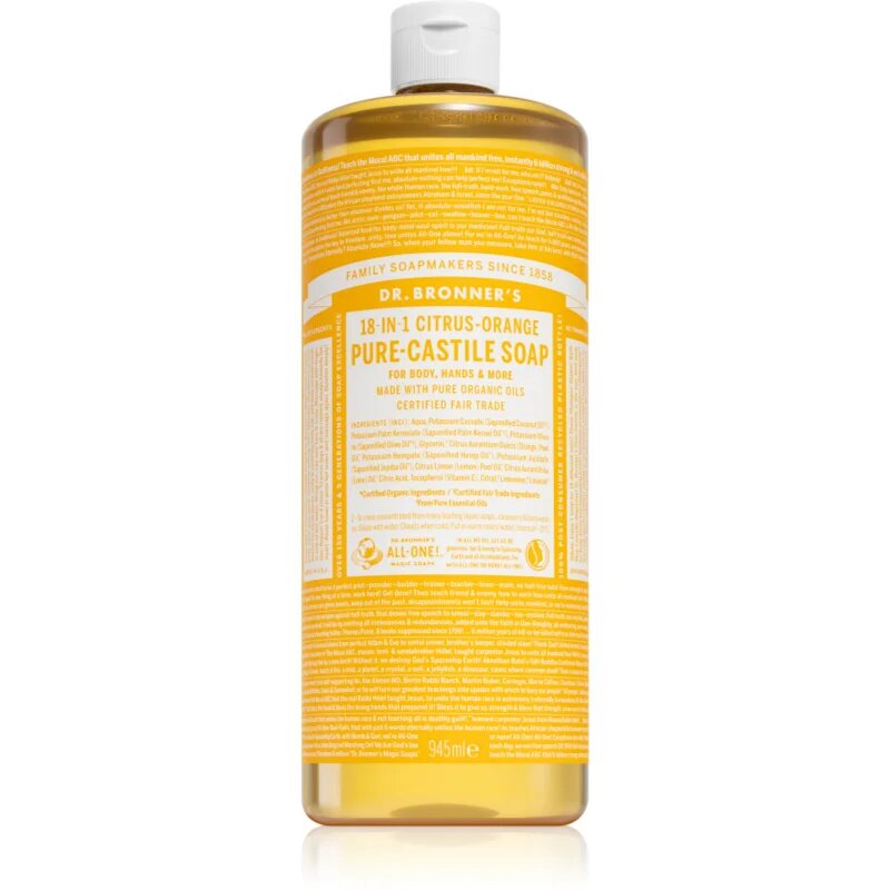 Dr. Bronner’s Citrus & Orange tekoče univerzalno milo 945 ml