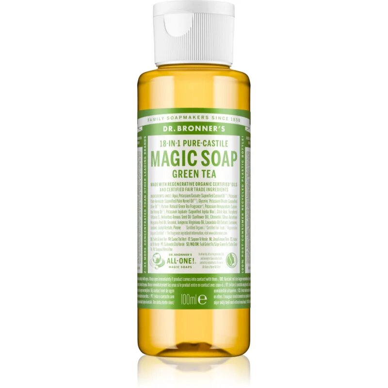 Dr. Bronner’s Green Tea tekoče univerzalno milo 100 ml