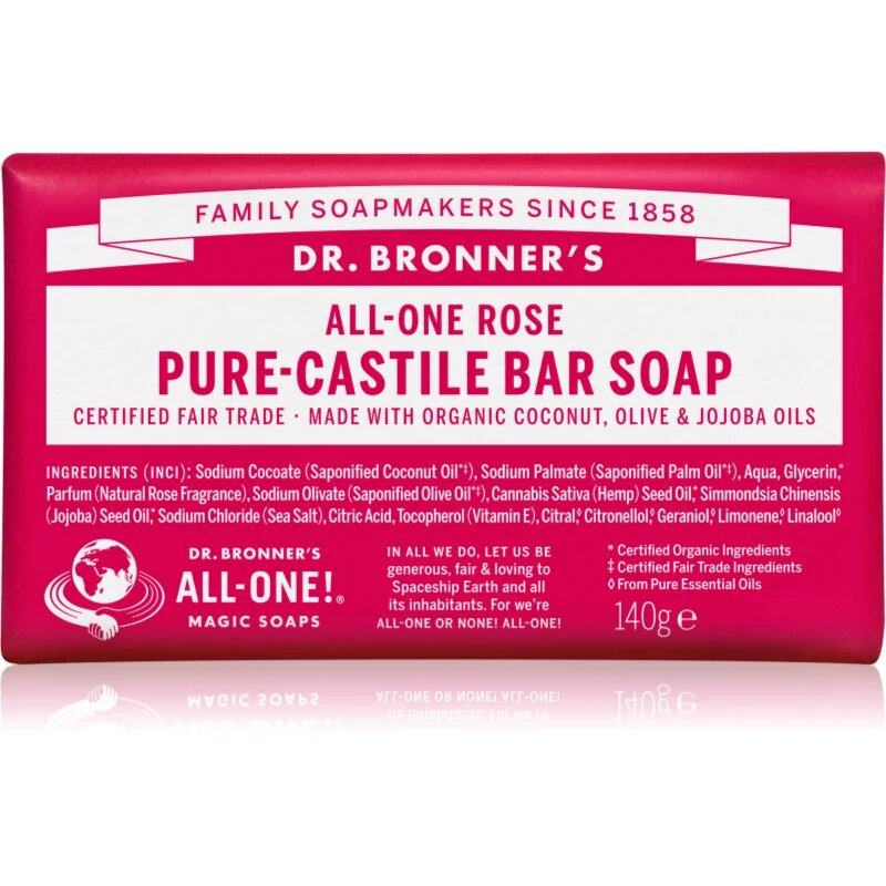 Dr. Bronner’s Rose trdo milo 140 g
