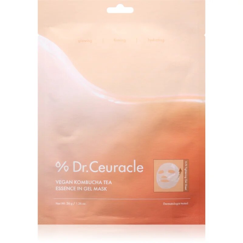 Dr.Ceuracle Vegan Kombucha Tea Essence Gel Mask hranilna tekstilna maska z gelasto teksturo 36 g