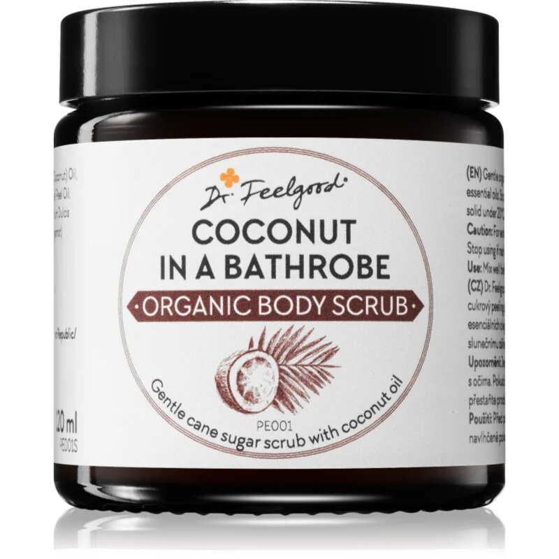 Dr. Feelgood Organic Coconut in a Bathrobe sladkorni piling s kokosovim oljem 120 ml
