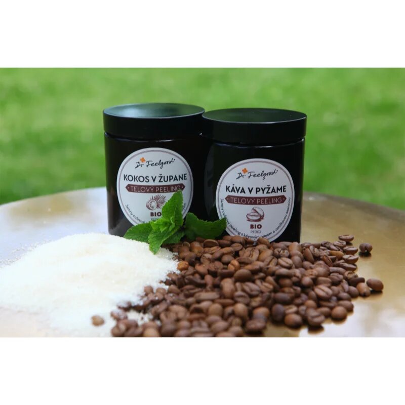 Dr. Feelgood Organic Coconut in a Bathrobe sladkorni piling s kokosovim oljem 120 ml