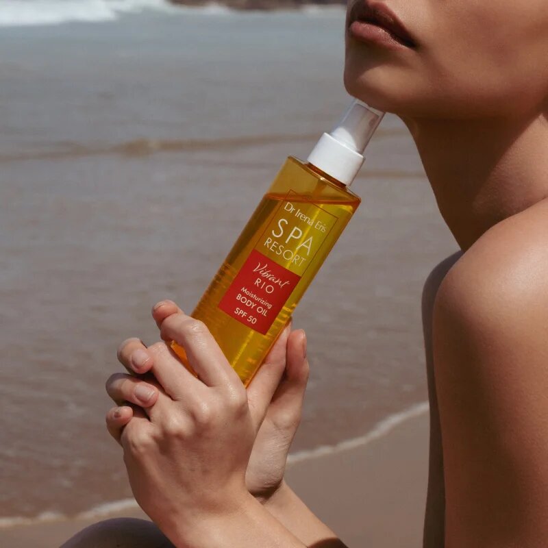 Dr Irena Eris SPA Resort Vibrant Rio negovalno olje za sončenje z vlažilnim učinkom SPF 50 200 ml