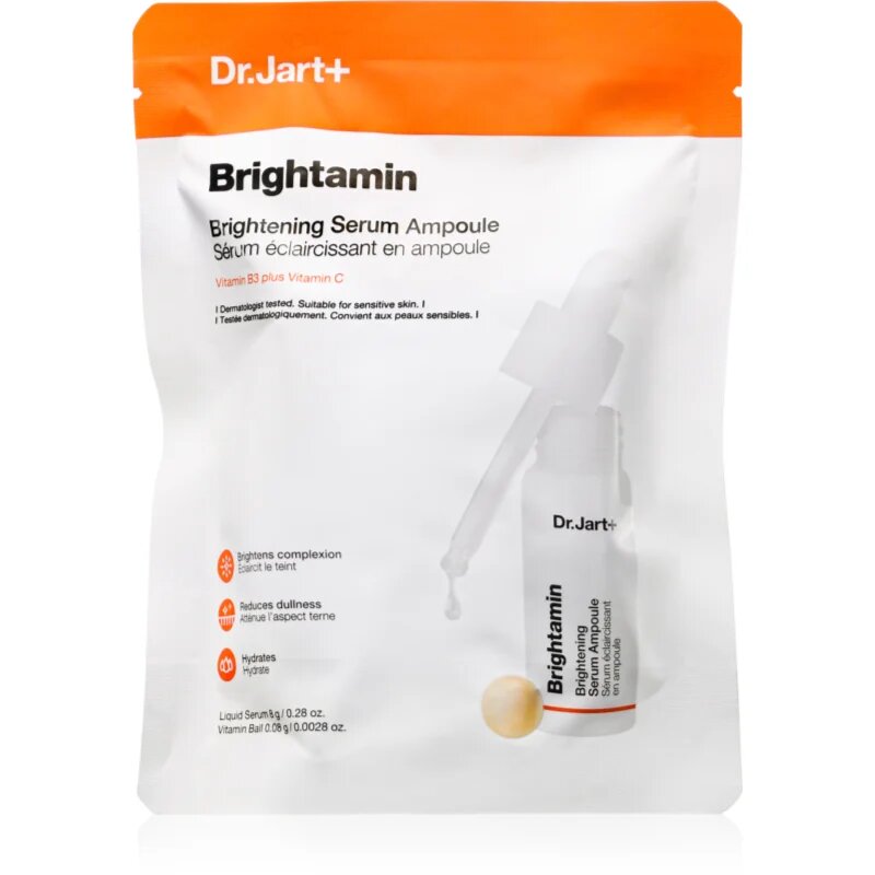 Dr. Jart+ Brightamin Brightening Serum Ampoule aktivni serum za posvetlitev in glajenje kože z vitaminom C 8.08 g