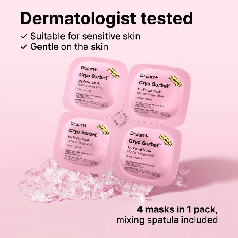 Dr. Jart+ Cryo Sorbet Icy Facial Mask vlažilna maska s hladilnim učinkom 3.06 g