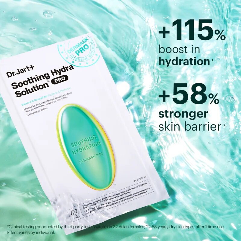 Dr. Jart+ Soothing Hydra Solution™ Intensive Soothing Mask regeneracijska in vlažilna maska za obraz 26 g