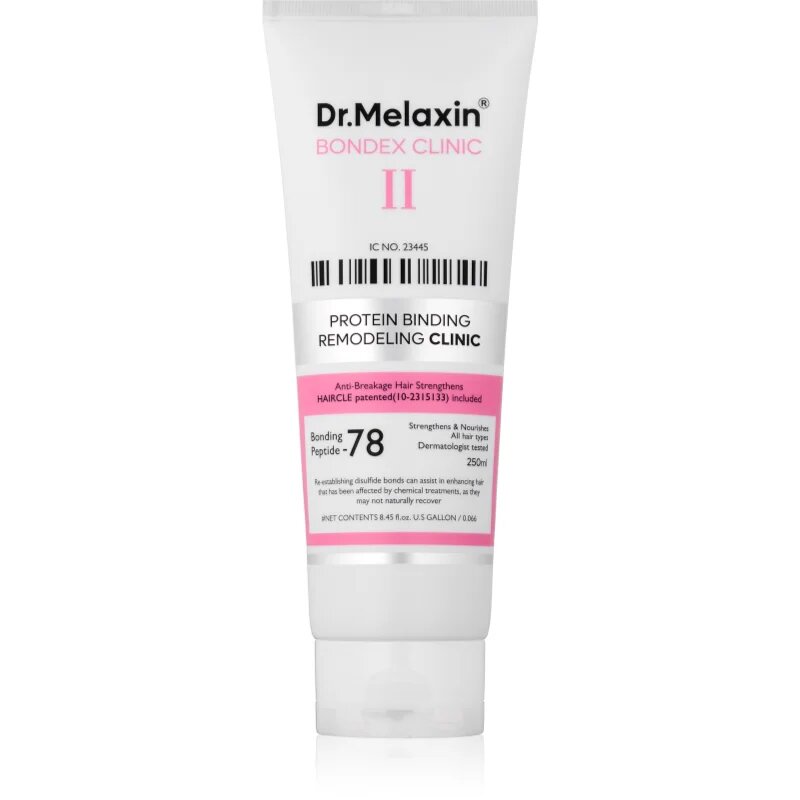 Dr. Melaxin Bondex Clinic Protein Bonding Remodeling Clinic obnovitvena nega za poškodovane in krhke lase 250 ml