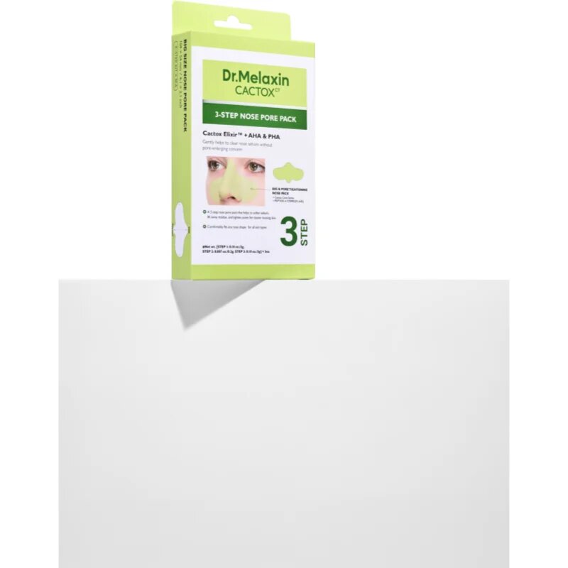 Dr. Melaxin Cactox 3-Step Nose Pore Pack globoko čistilna maska za nos 3 kos