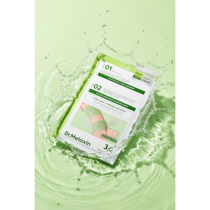 Dr. Melaxin Cactox Pore Relief Jelly Cream Hydrogel Mask intenzivna hidrogelna maska za hidracijo kože in zmanjšanje por 4 kos