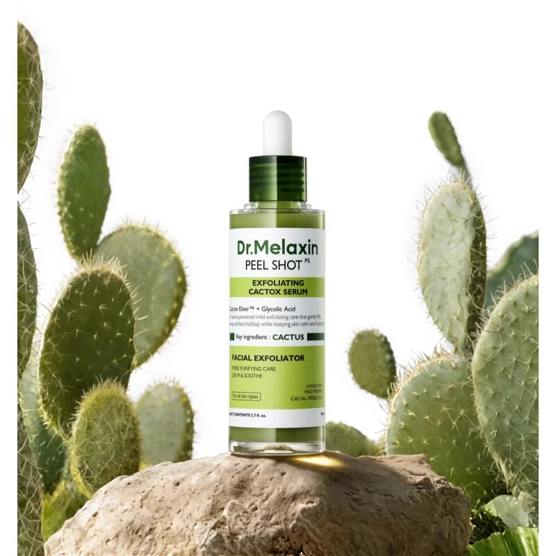 Dr. Melaxin Peel Shot Exfoliating Cactox Serum gladilni eksfoliacijski serum za hidracijo kože in zmanjšanje por 80 ml