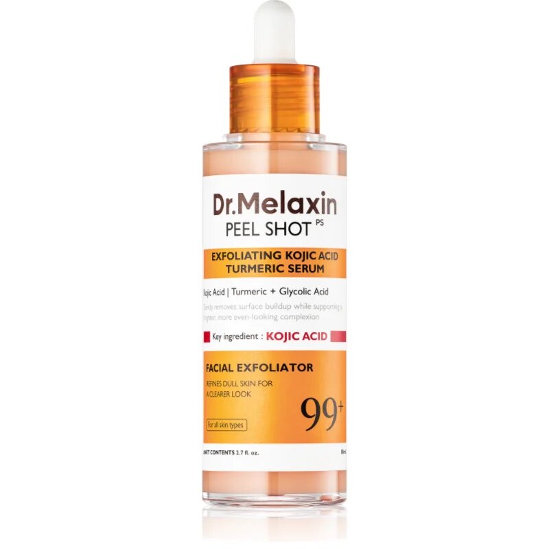Dr. Melaxin Peel Shot Exfoliating Kojic Acid Turmeric Serum eksfoliacijski piling serum proti temnim madežem 80 ml