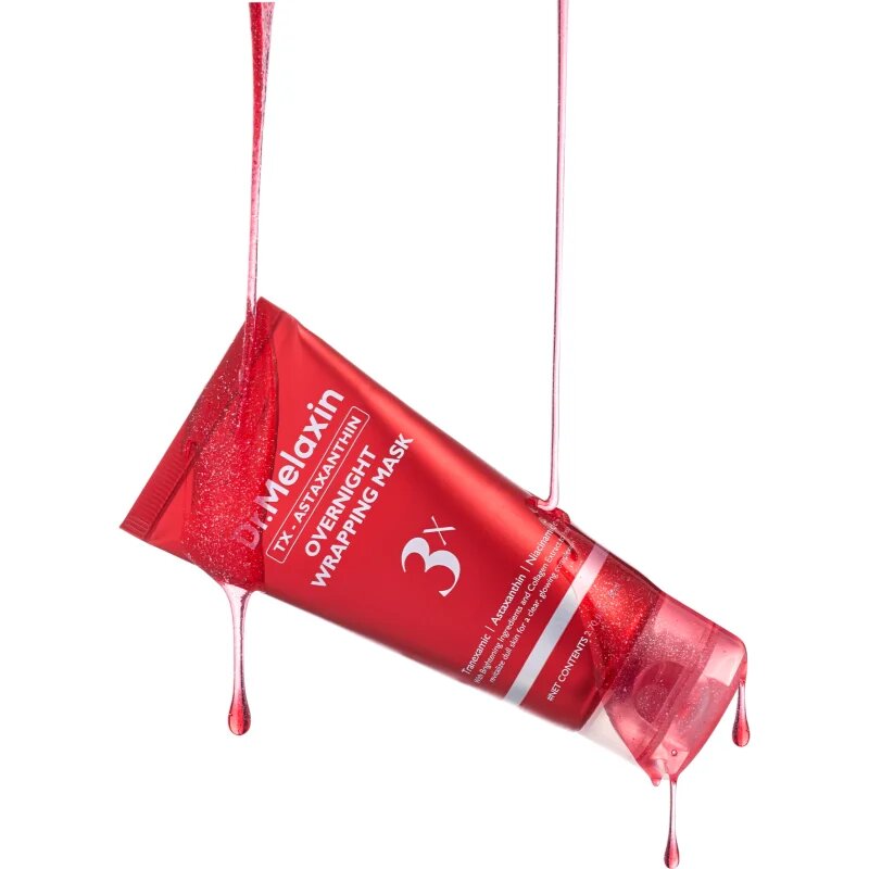 Dr. Melaxin TX Astaxanthin Overnight Wrapping Mask pomirjajoča nočna maska za poenotenje tona kože 80 ml