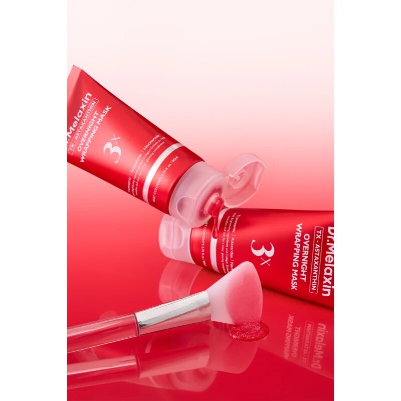 Dr. Melaxin TX Astaxanthin Overnight Wrapping Mask pomirjajoča nočna maska za poenotenje tona kože 80 ml