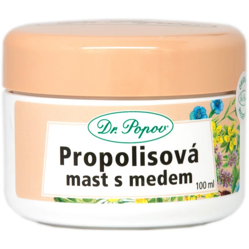 Dr. Popov Herbal ointments Propolis with honey mazilo za srbečo in razdraženo kožo 100 ml